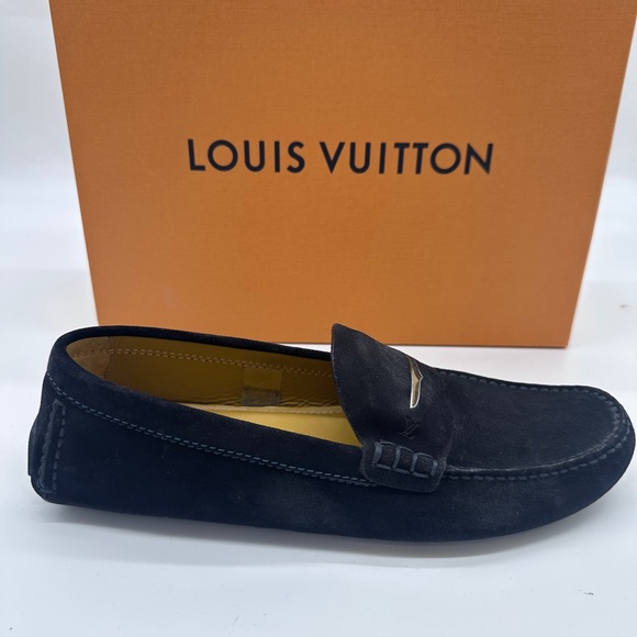 Louis Vuitton Suade Loafer Navy Blue Size 10LV 11US 100% Authentic - Picture 1 of 8